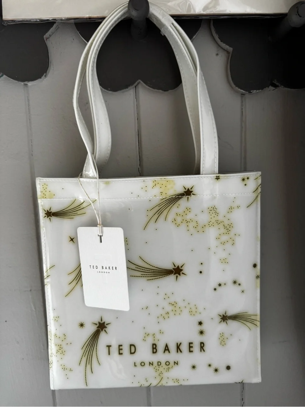 Ted Baker White & Gold Shooting Star Tote
